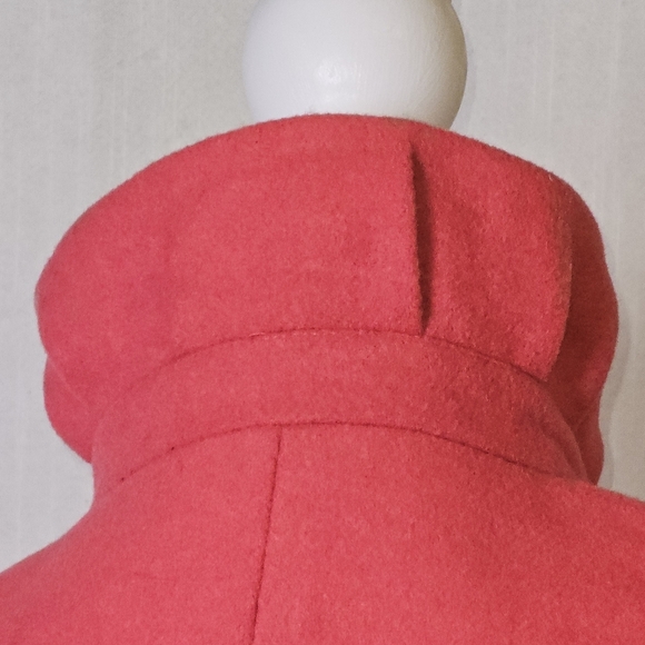 NWT J Crew Womens Uptown Pea Coat SZ 2 Coral Wool Blend Business Casual - Picture 7 of 15